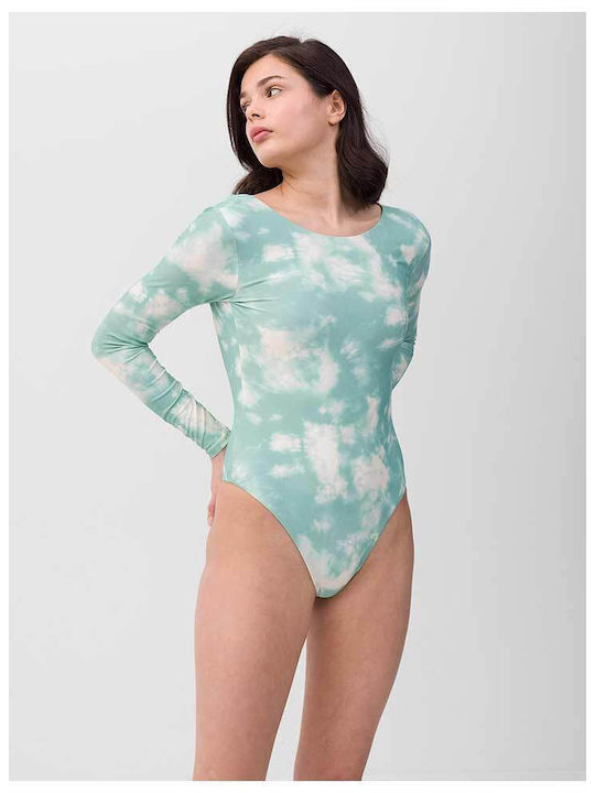 4F One-Piece Swimsuit Turquoise