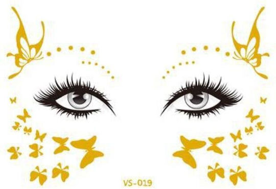 Temporar de aur Tatuaj de față de aur Vs019