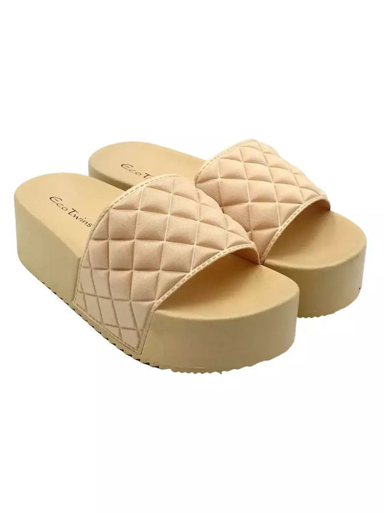 Eco Twins Women's Slides Beige