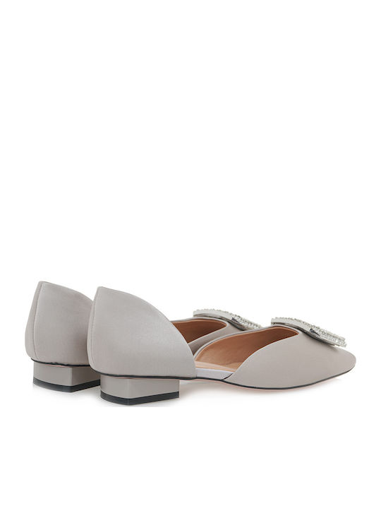 Fabric Ballerinas Gray