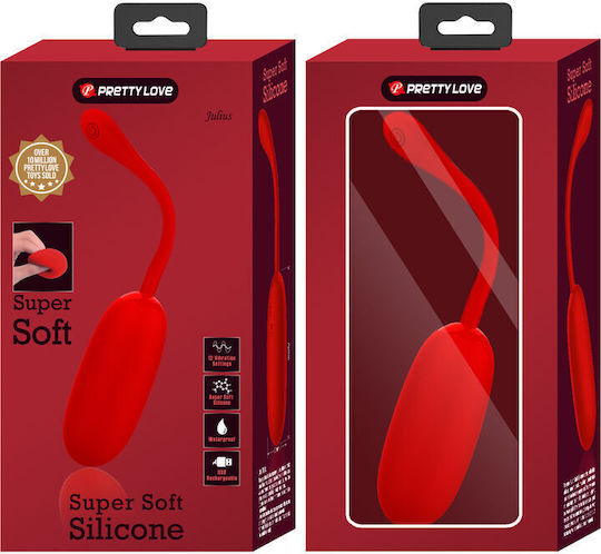 Pretty Love Julius Waterproof-rechargeable Vibrating Egg Red