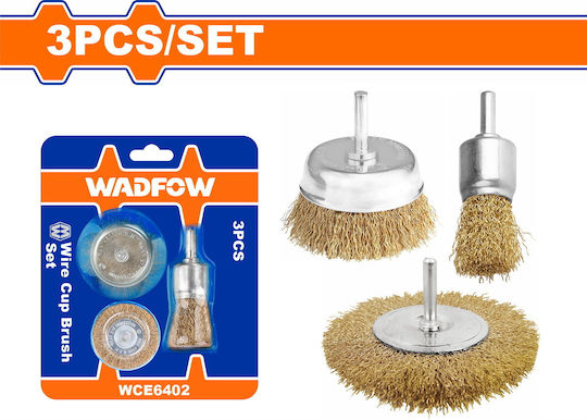 Wadfow WCE6402 Wire Brush Bell for Drill 50.8mm Set of 3pcs