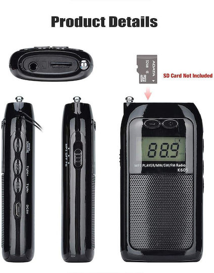 Battery with USB Black