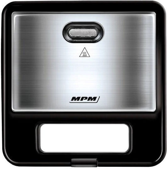 MPM Sandwich Maker with Removable Plates for for 2 Sandwiches Sandwiches 750W Inox