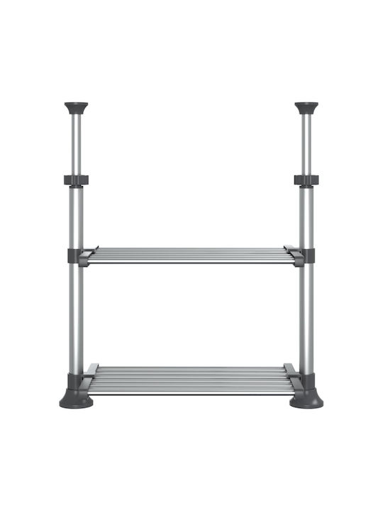 vidaXL Metal Microwave Oven Stand 50x25x50cm Silver