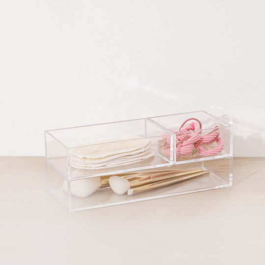5Five Cosmetic Organizer Cases Transparent 3pcs