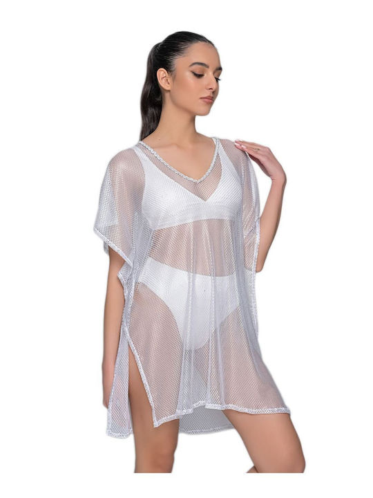 Milena by Paris Feminin Scurt Rochie de Plajă Silver
