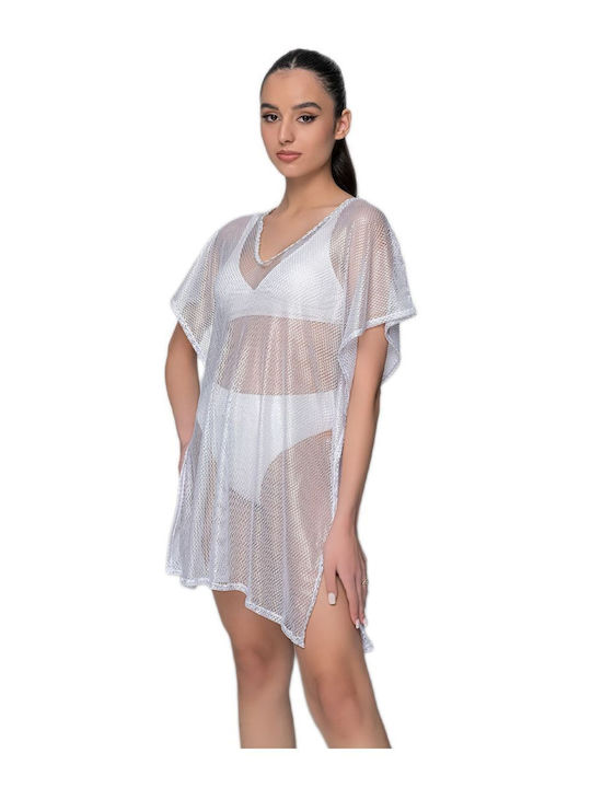Milena by Paris Feminin Scurt Rochie de Plajă Silver