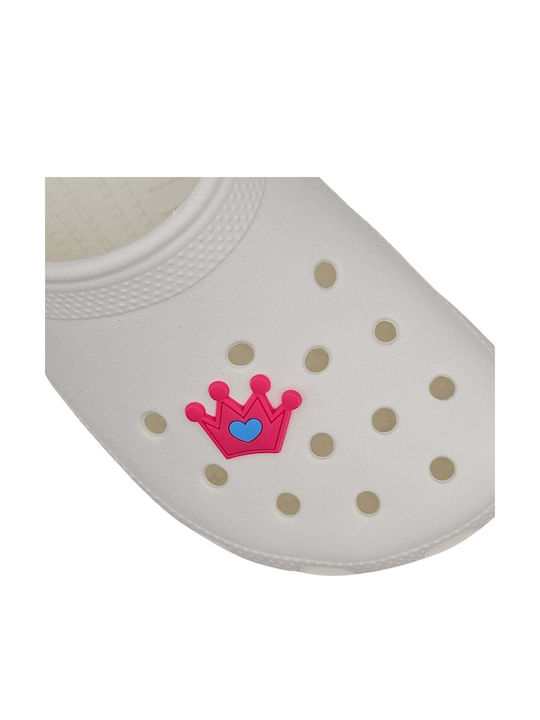 Charms Dekorative Clogs Crocs Pinke Krone