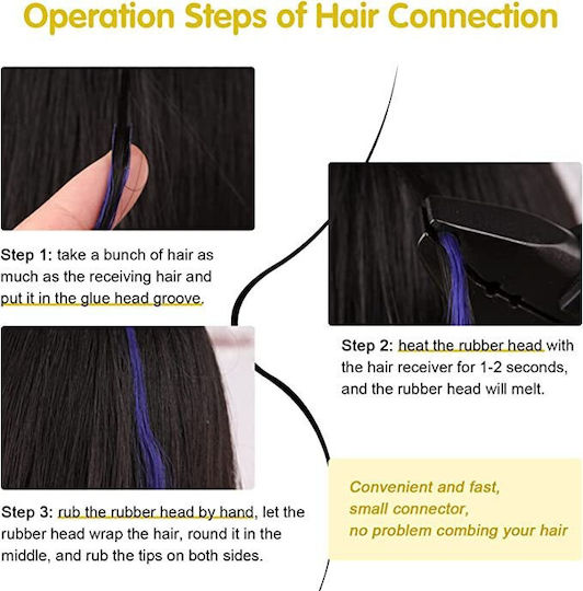 Set profesional de extensii de keratină Zola 230 V negru
