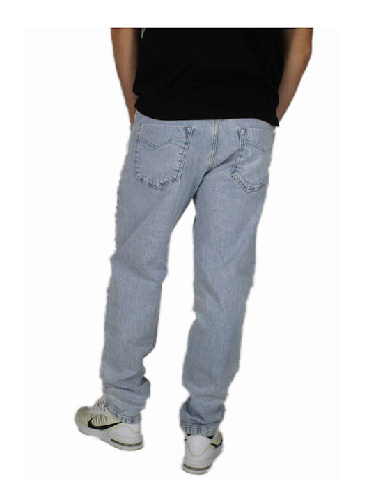 Men's Jeans Pants Elastic Blue