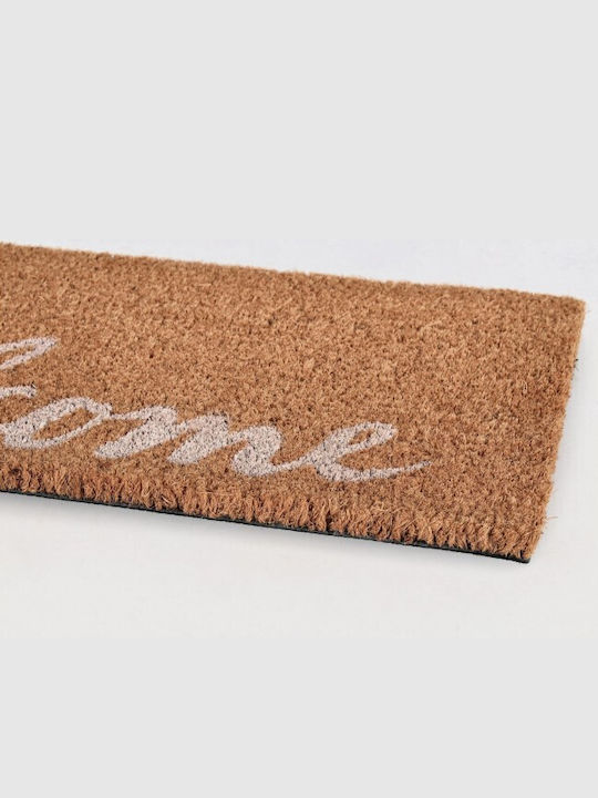 Bizzotto Entrance Mat Welcome Beige 25x75cm