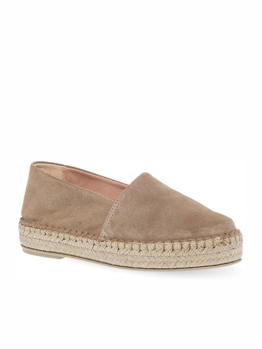 Maison Minrelle Women's Suede Espadrilles Beige