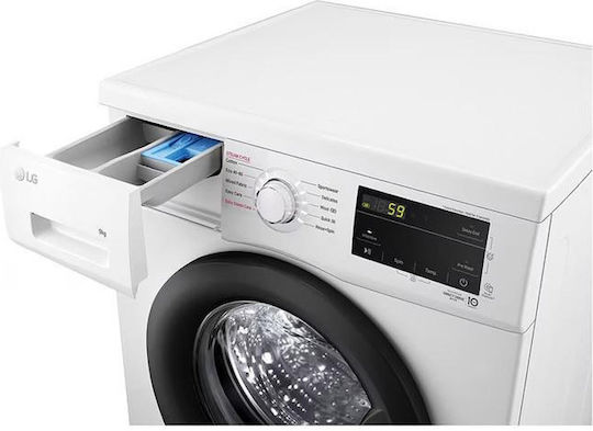 LG Mașină de Spălat Rufe 9kg cu Tehnologie cu Abur 1400 Rotiri Inverter Direct Drive F4J3VS6WE