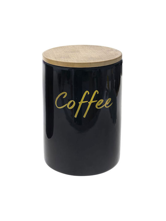 Iliadis Vase for Sugar with Lid Ceramic Black 12x12x17cm