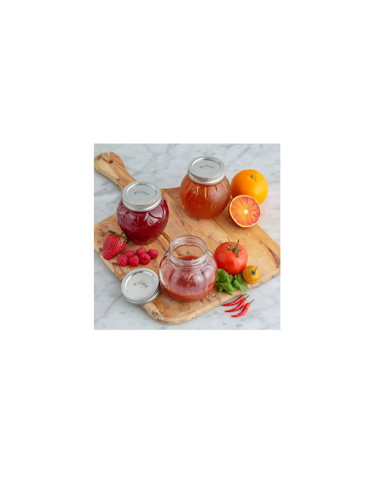 KIlner Kilner Strawberry Fruit Βάζο Γενικής Χρήσης με Αεροστεγές Καπάκι Γυάλινο Διάφανο 400ml 1τμχ