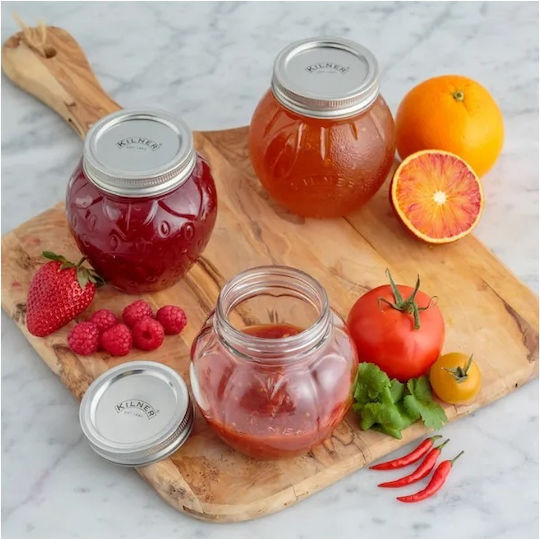 KIlner Kilner Strawberry Fruit Ваза Обща Употреба с Херметически Затворен Капак Стъклена Прозрачна 400ml