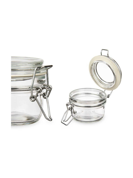 Διάφανο Set 1pcs Jars General Use with Lid Metallic 120ml