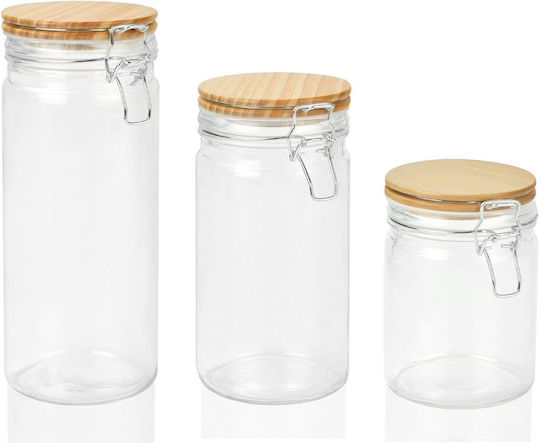 Andrea House General Use Glass Jar with Airtight Lid Transparent