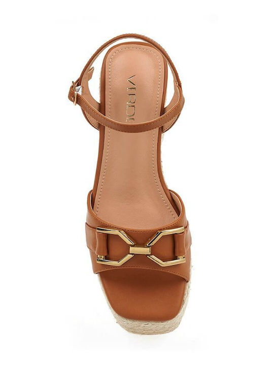 Verde Women's Sandals Tabac Brown