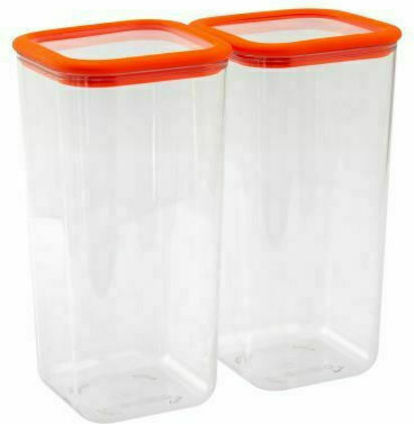 SoftBowl Softbowl Set 2 Bucăți Vaze Utilizare Generală cu Capac Ermetic Plastic Transparent 1200ml 2 Bucăți