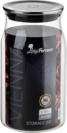 Luigi Ferrero General Use Vase with Lid Glass Transparent 1050ml