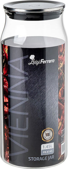 Luigi Ferrero Βάζο Γενικής Χρήσης με Καπάκι Γυάλινο Διάφανο 1450ml