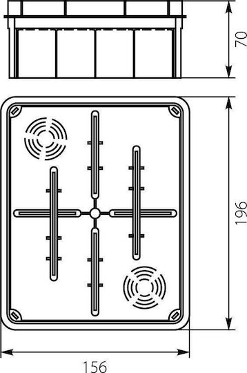 Elektro Plast Flush Electrical Box for Drywall IP40 in Orange Color