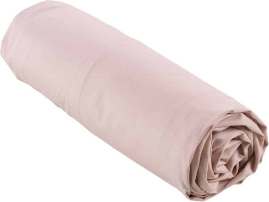 Douceur d'Intérieur Cearșaf Super dublu cu Elastic 160x200cm. Roz