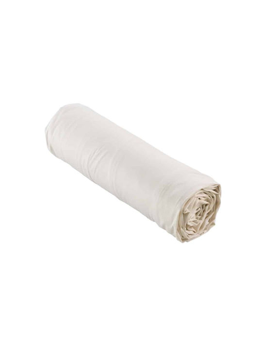 Douceur d'Intérieur Σεντόνι Υπέρδιπλο με Λάστιχο 160x200εκ. Μπέζ