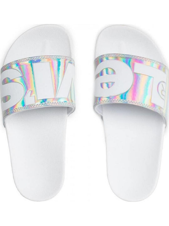 June Slides σε Ασημί Χρώμα