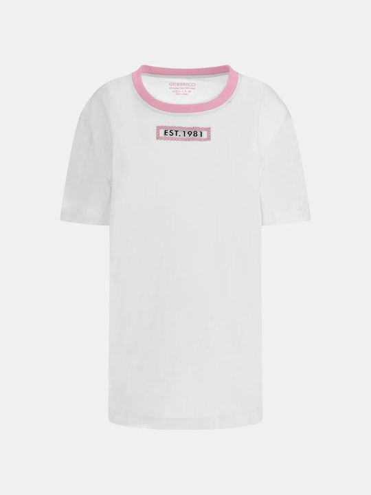 Γυναικείο Oversized T-shirt με Διαφάνεια Λευκό