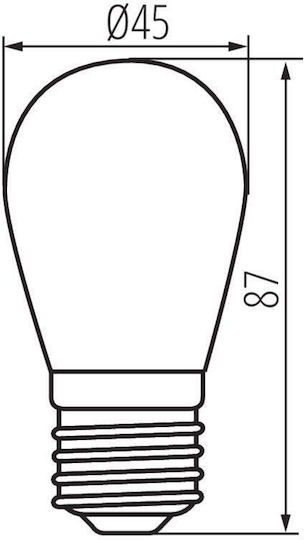 Kanlux LED Bulb 0.5W for E27 Socket Warm White 50 Lumen