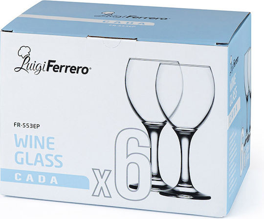 Luigi Ferrero Set Gläser Cocktail/Trinken aus Glas 245ml 6Stück
