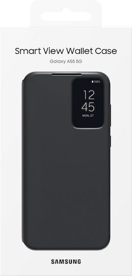 Samsung S View Wallet Cover Plastic Black (Galaxy A55)