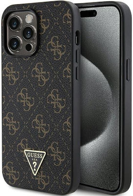 Guess 4g Triangle Back Cover Synthetic Black (iPhone 15 Pro Max)