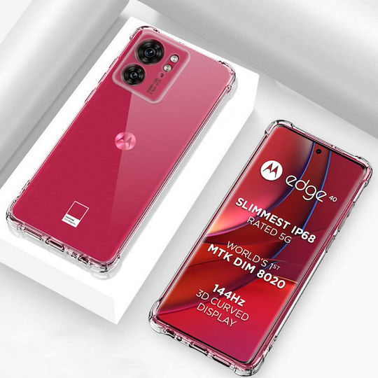 Techsuit Shockproof Clear Umschlag Rückseite Silikon Transparent (Motorola Edge 40)