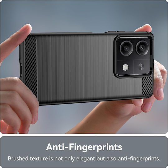Techsuit Carbon Back Cover Σιλικόνης Μαύρο (Redmi Note 13 4G)