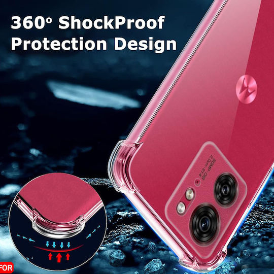 Techsuit Shockproof Clear Umschlag Rückseite Silikon Transparent (Motorola Edge 40)