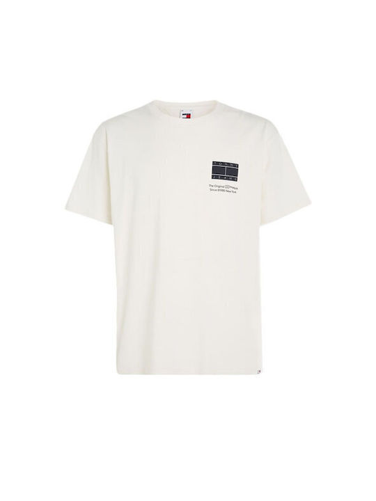 Tommy Hilfiger Herren T-Shirt Kurzarm Ancient White