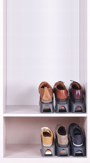 Prosperplast Plastic Shoe Storage Case in Grey Colour 4 Pieces