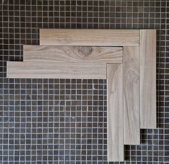 Rondine Πλακάκι Δαπέδου Εσωτερικού Χώρου Πορσελανάτο Ματ 45x7.5cm Beige