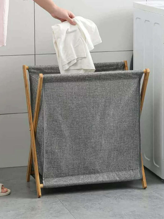 Fabric Laundry Basket 77lt Gray