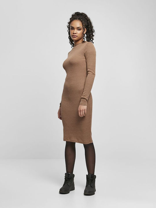 Midi Kleid Dark Khaki