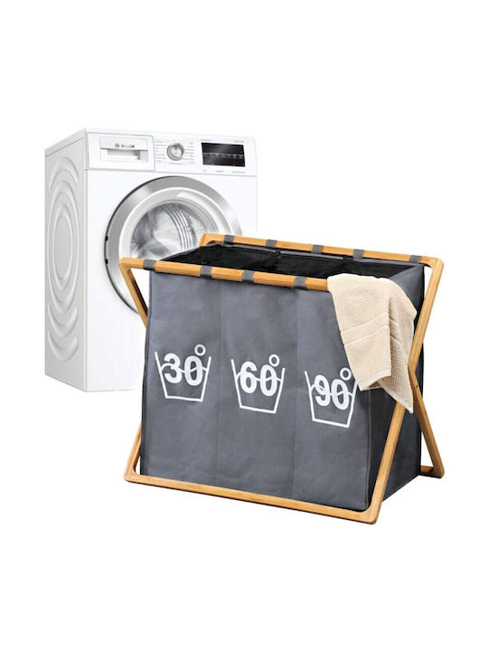 Kesper Fabric Laundry Basket 69x38x57cm Gray