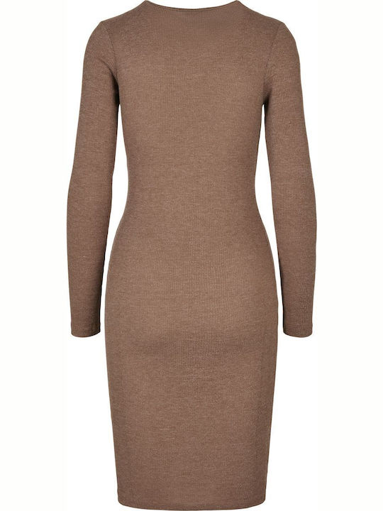 Midi Kleid Dark Khaki