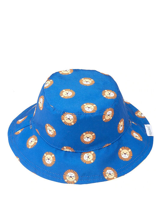 Flapjackkids Kinderhut Stoff Sonnenschutz Lion Monkey Blau