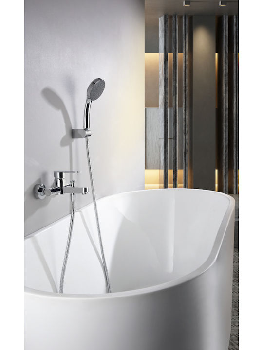 Imex Roma Mixing Bathtub Shower Faucet Complete Set Silver