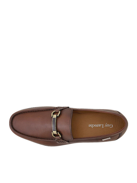 Leder Herren Mokassins in Tabac Braun Farbe