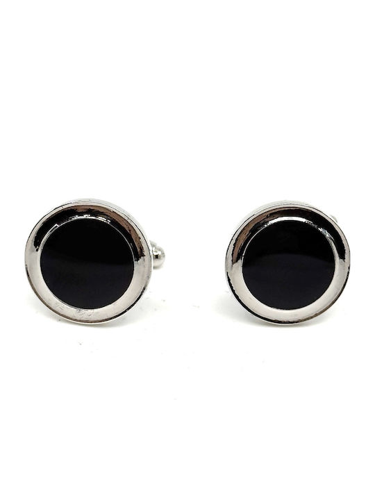 Legend Accessories Cufflinks from Silver in Black Color